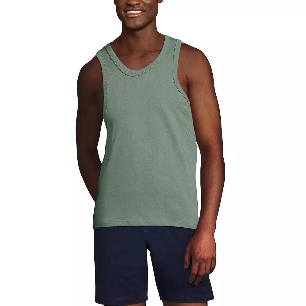 Men's Lands' End Heavy Weight Tank Top, Size: Small, Tea Leaf Product Image