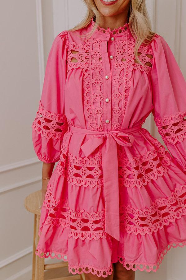 Tea Time Embroidered Mini Dress Product Image