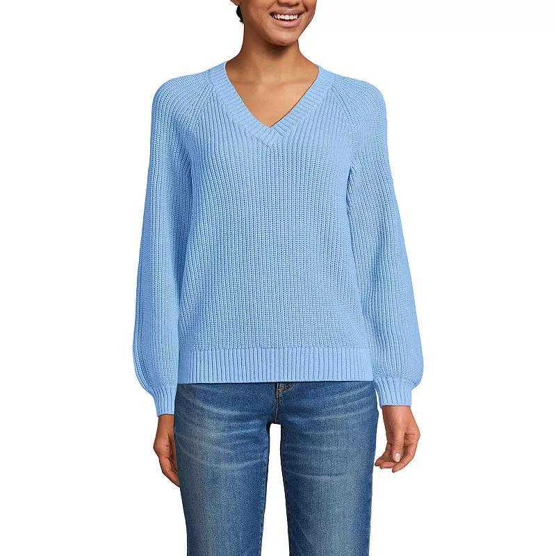Women's Lands' End Drifter Balloon Sleeve Sweater, Size: XS, Fresh Ivory Product Image
