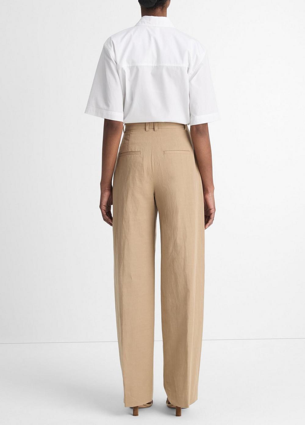 Womens High-Waist Tailored Wide-Leg Trouser, Rye, Size 4 Vince Product Image