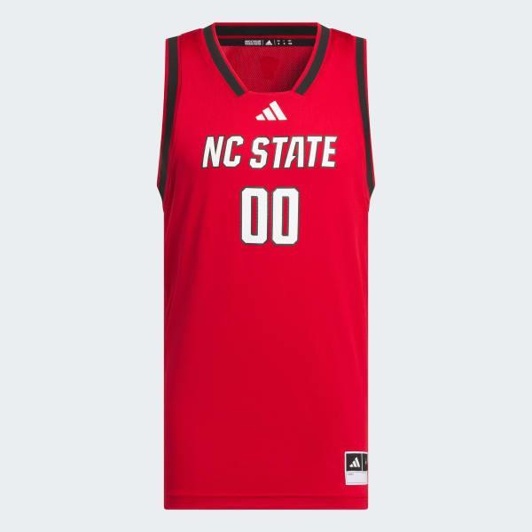 Mens adidas #00 Red NC State Wolfpack Replica Swingman Jersey Product Image