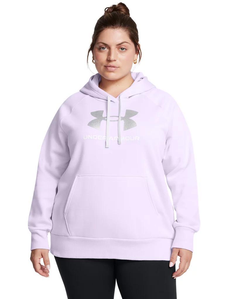 Women's UA Rival Fleece Glitter Big Logo Hoodie Product Image