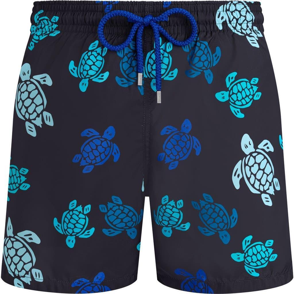 Mens Multicolor Turtle-Print Swim Shorts Product Image