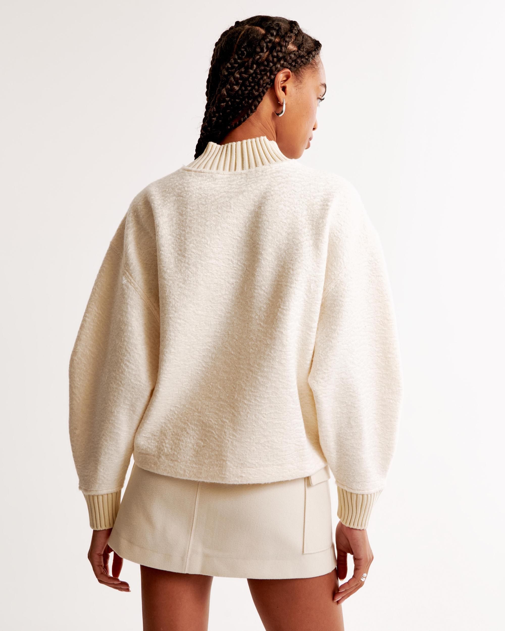 Boucle Fleece Mock Crew Product Image