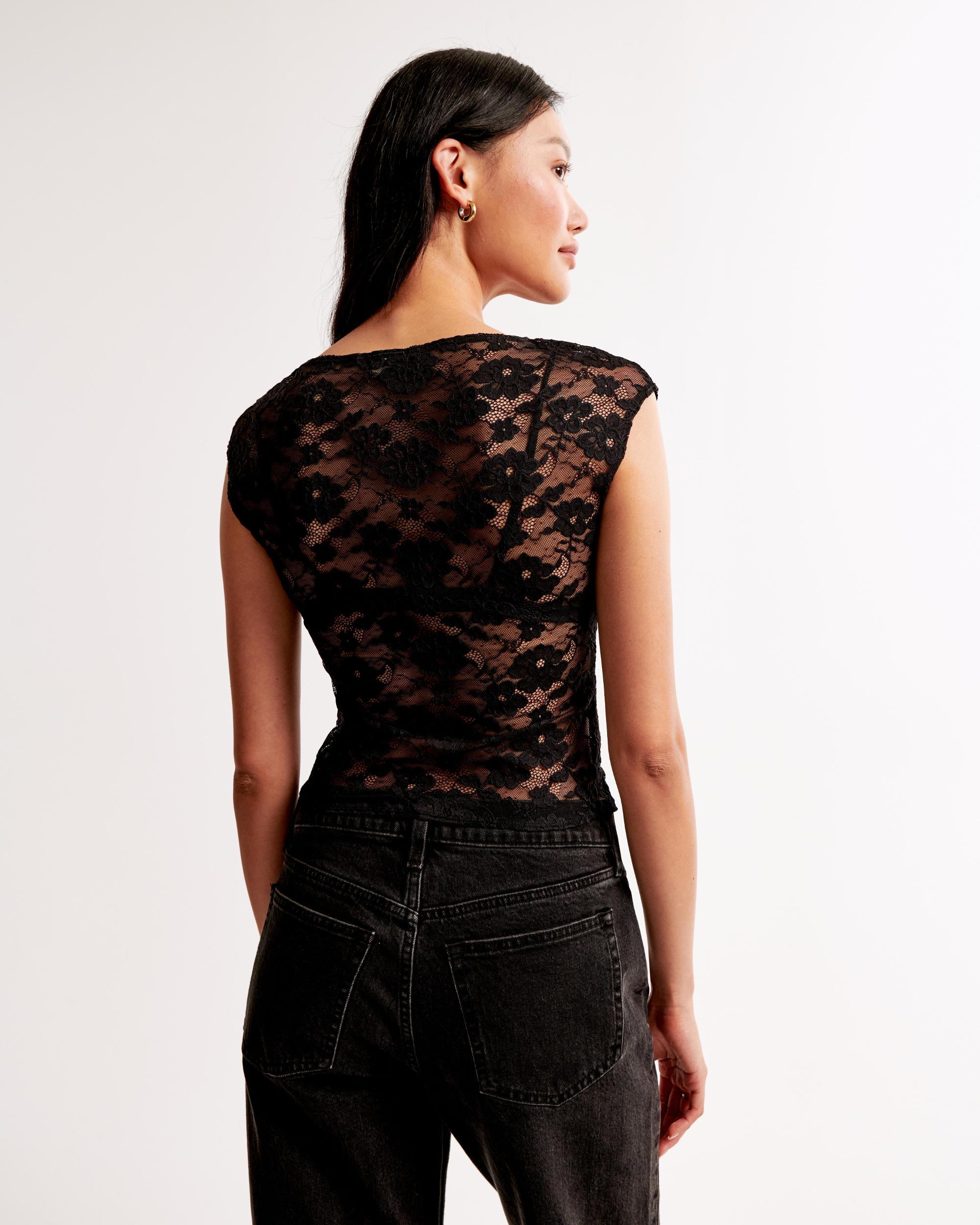 Lace Boatneck Top Product Image