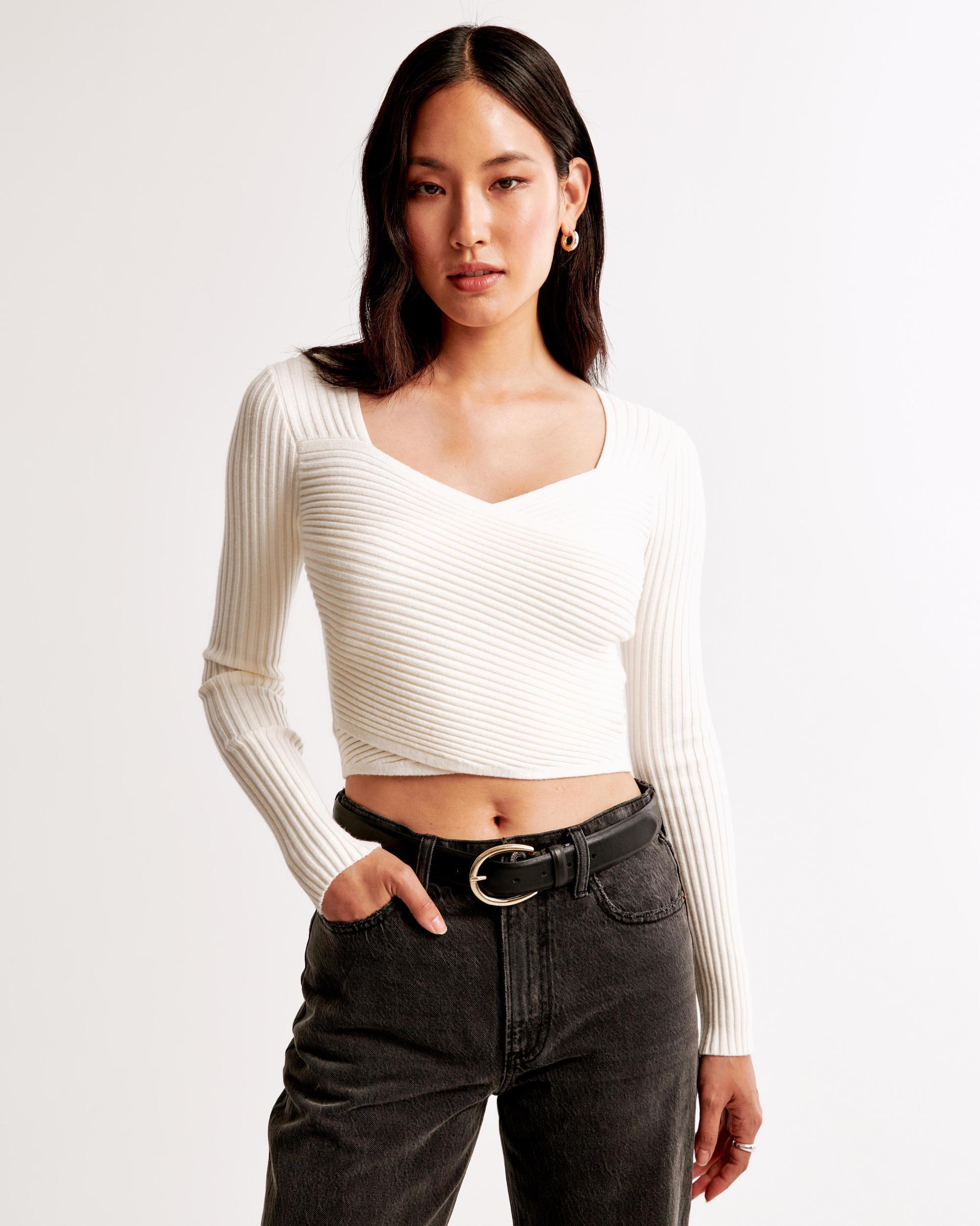 LuxeLoft Slim Wrap Sweater Product Image