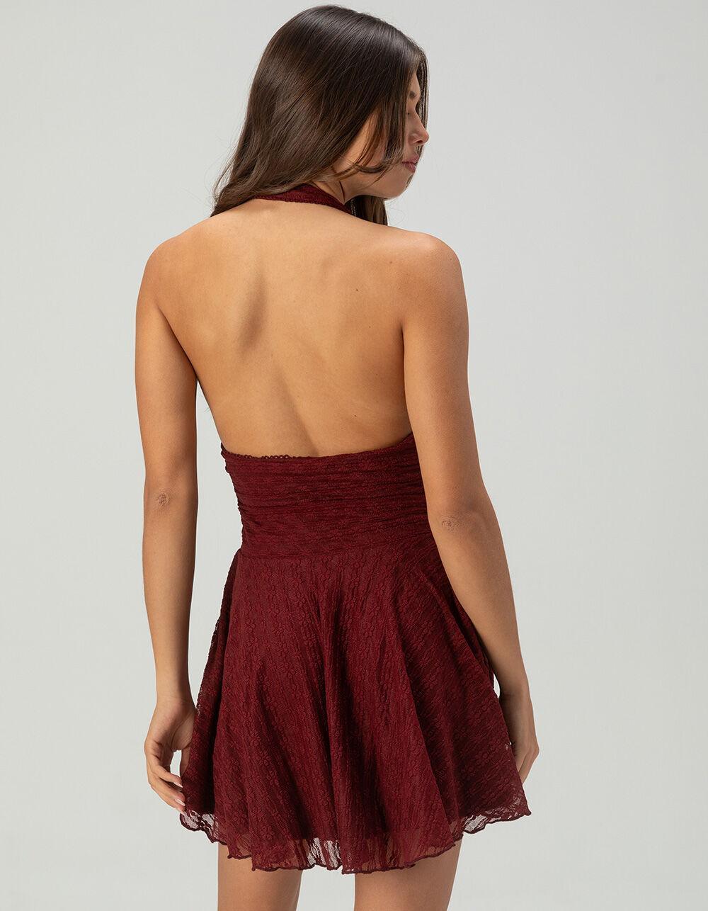 COTTON CANDY LA Lace Halter Womens Dress Product Image