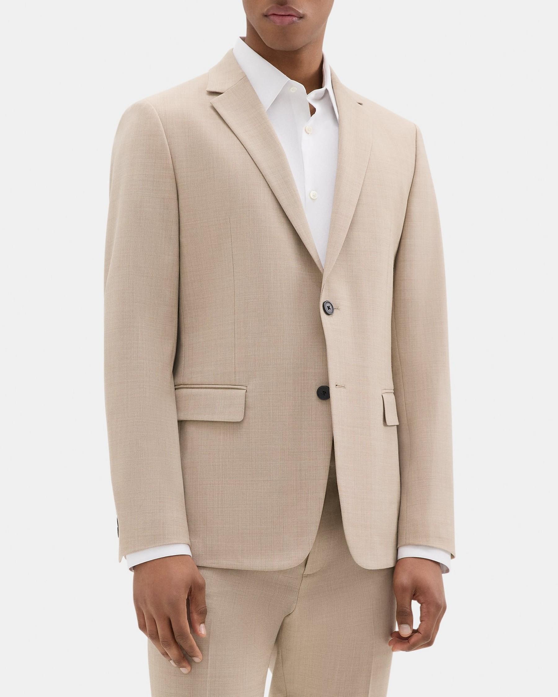Unstructured Blazer in Wool-Blend Mélange Product Image