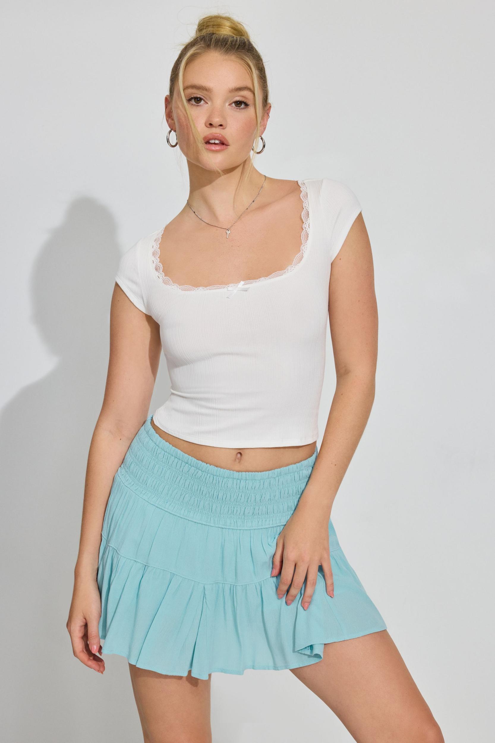 Smocked Mini Skort Product Image