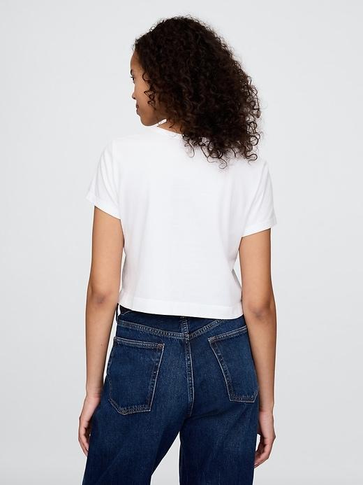 Cotton Jersey Cropped T-Shirt Product Image