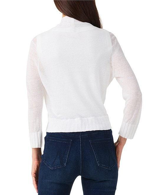 NIC + ZOE Knit Stand Collar 3/4 Sleeve Bolero Cardigan Product Image