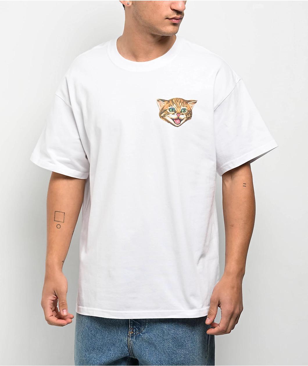 Nike SB Cat Scratch White T-Shirt Product Image
