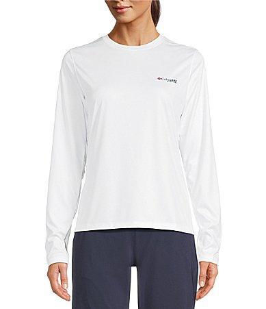 Columbia Womens Bahama Graphic Print Crew Neck Long Sleeve Shirt Product Image