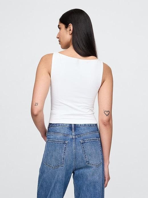 CloseKnit Jersey Boatneck Crop Tank Top Product Image