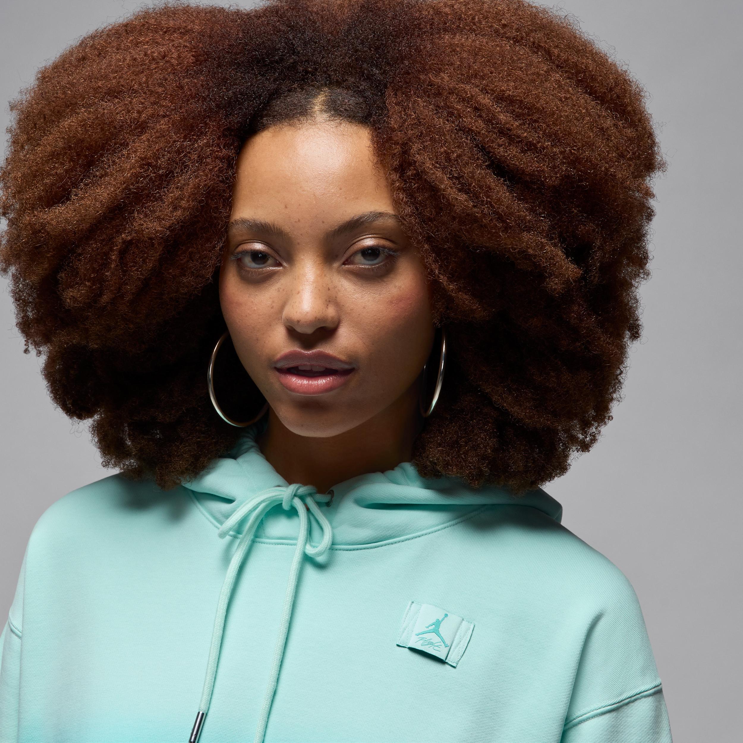 Women's Jordan Flight Fleece Satin-Lined Pullover Hoodie Product Image