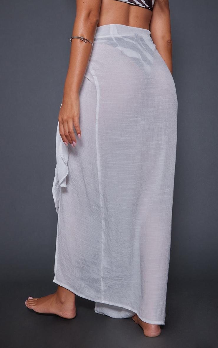 White Linen Look Beach Sarong Product Image