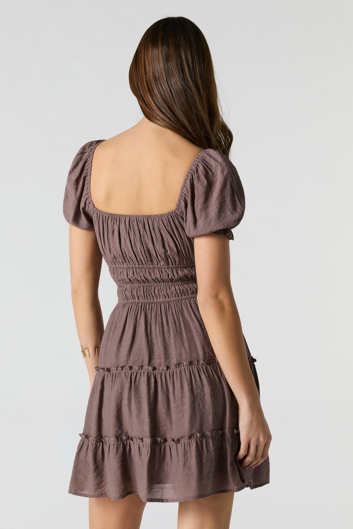 Smocked Tiered Mini Dress Female Product Image