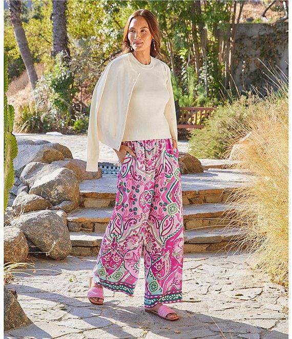 Karen Kane Printed Wide-Leg Pull-On Pants Product Image