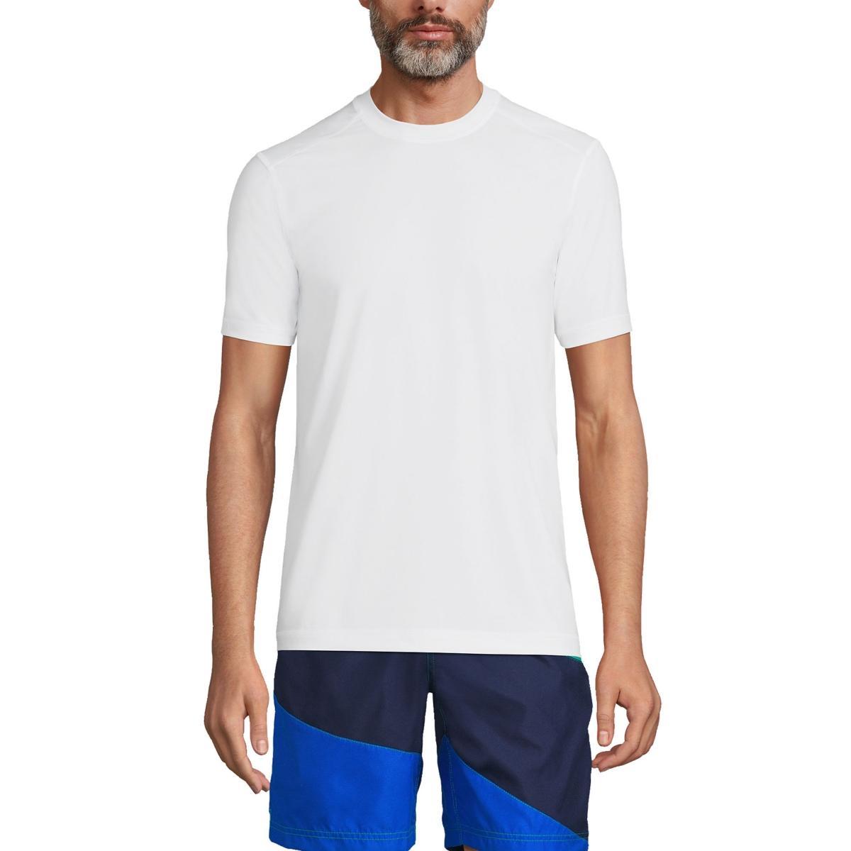Big & Tall Lands' End SPF Short Sleeve Tee, Men's, Size: XL Tall, Evening Blue Grey Product Image