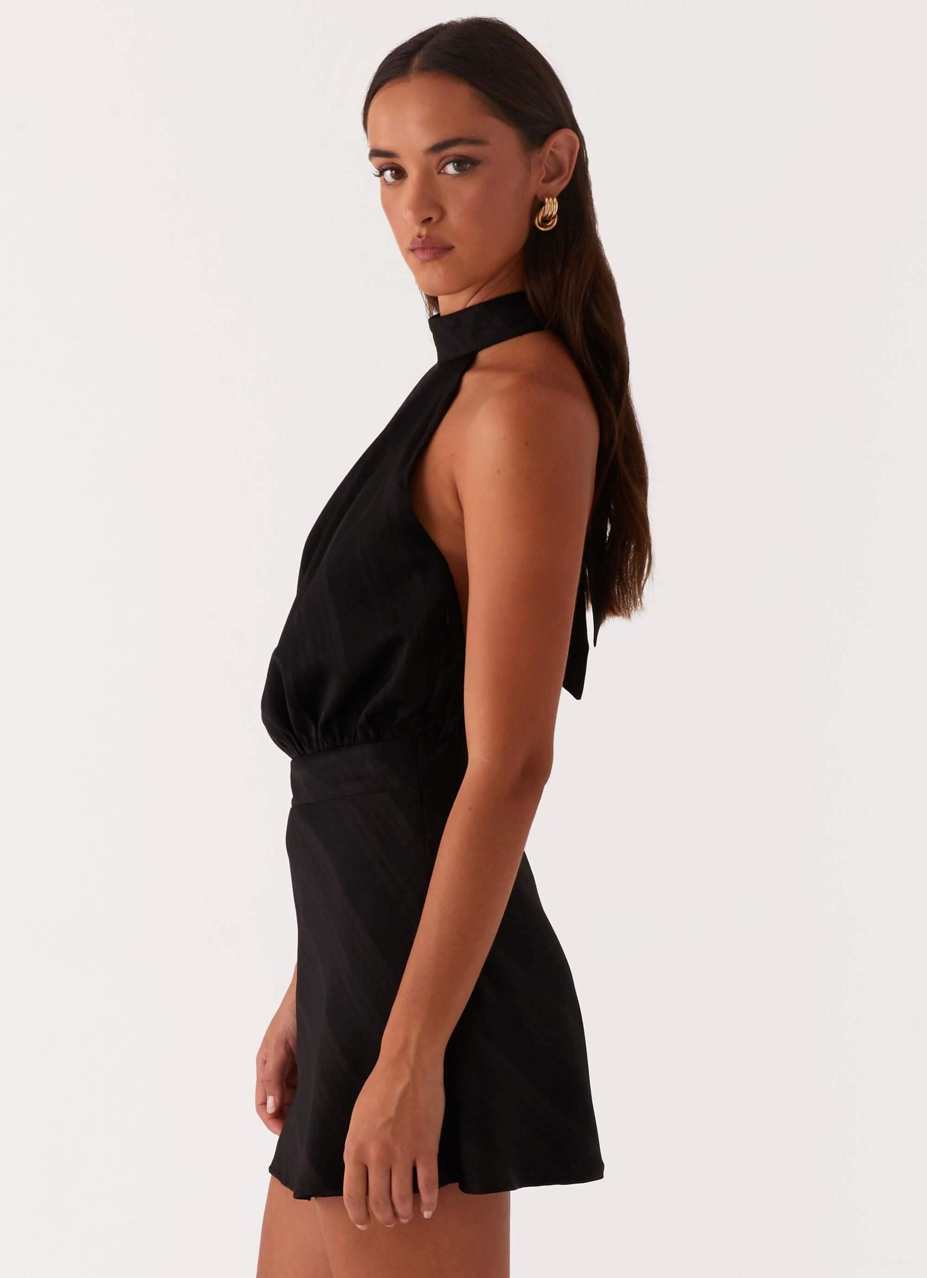 Camera Shy Mini Dress - Black Product Image