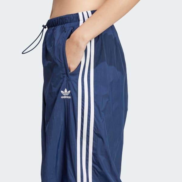 adidas 3-Stripes Woven Parachute Pants Black XS Womens Product Image