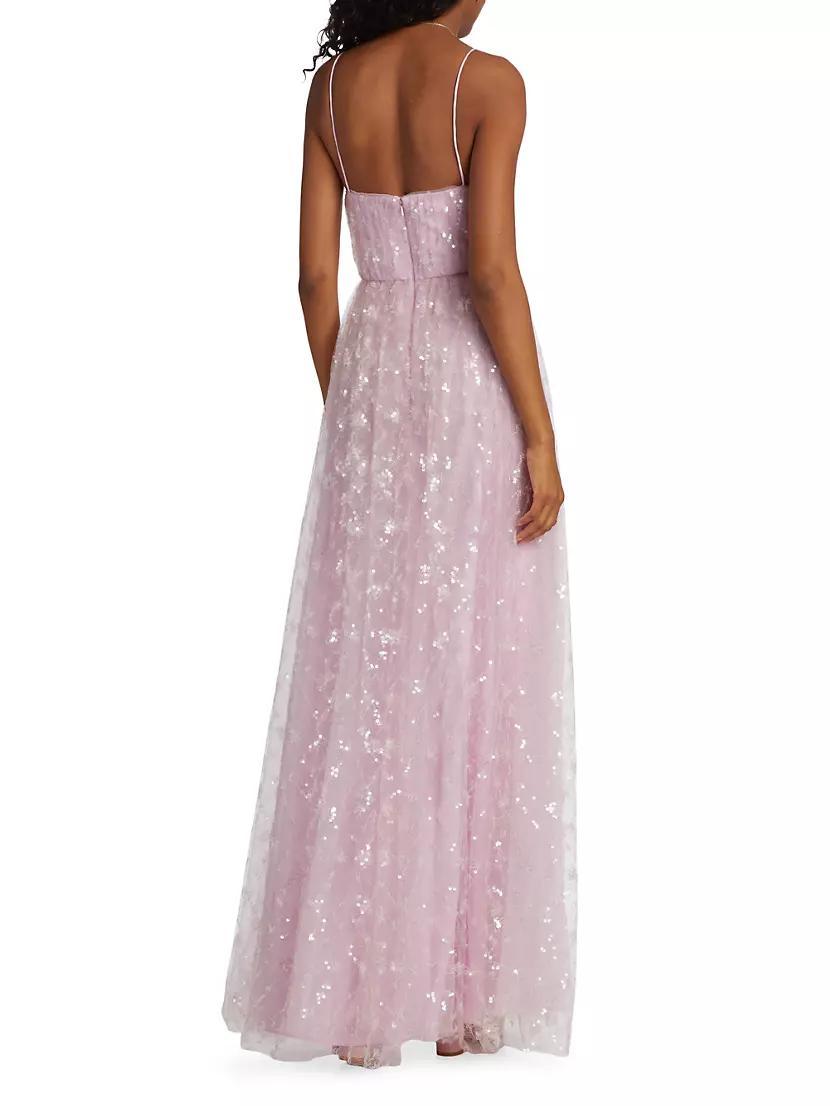 Layla Sequined Lace A-Line Gown Product Image