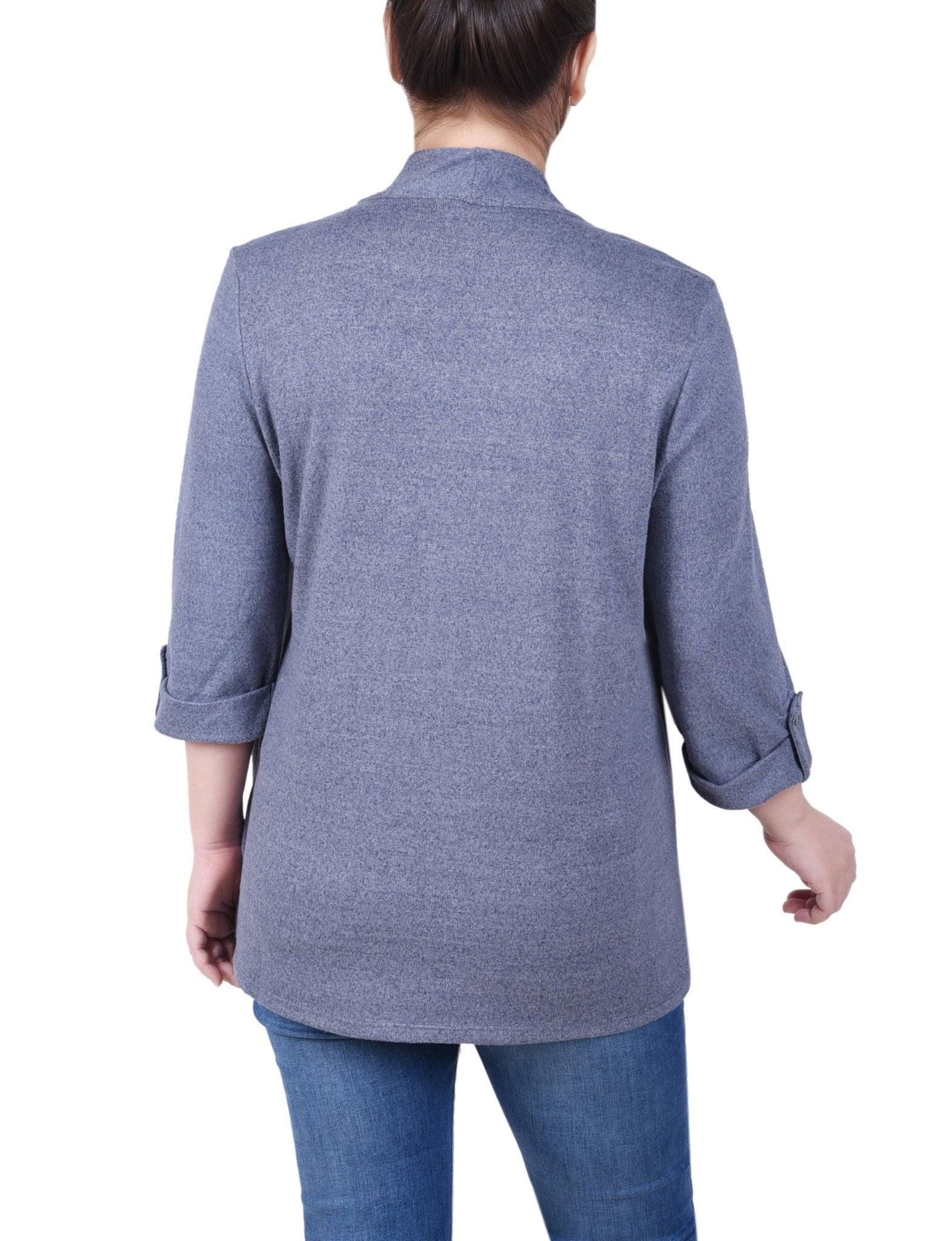 3/4 Length Sleeve Two In One Top - Petite Product Image