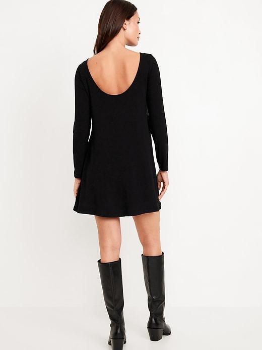 Long-Sleeve Mini Swing Dress Product Image