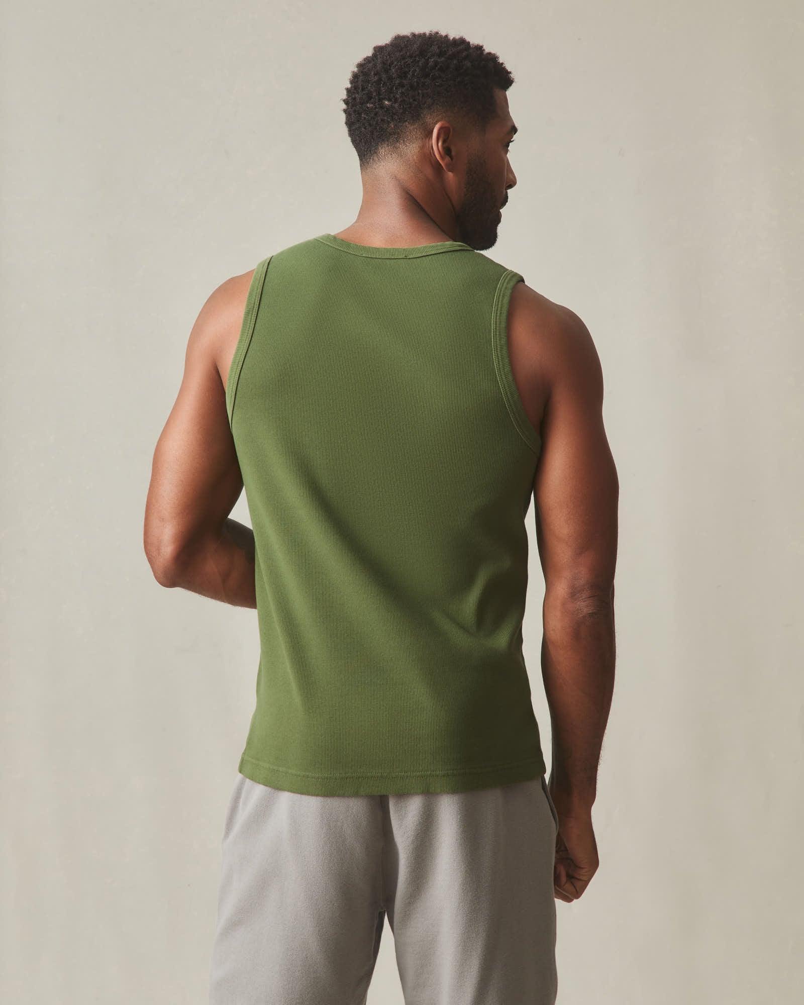 Men's Rib Tank - Chive Product Image