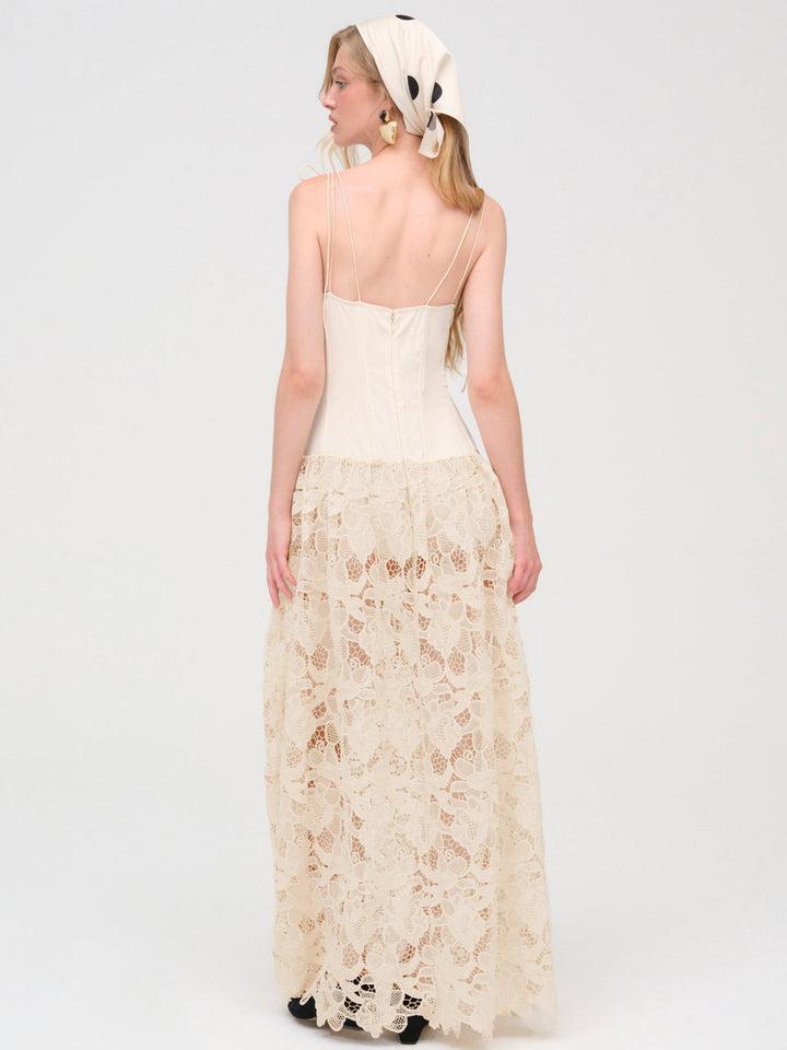 Coco Lace Maxi Dress — Ivory Product Image