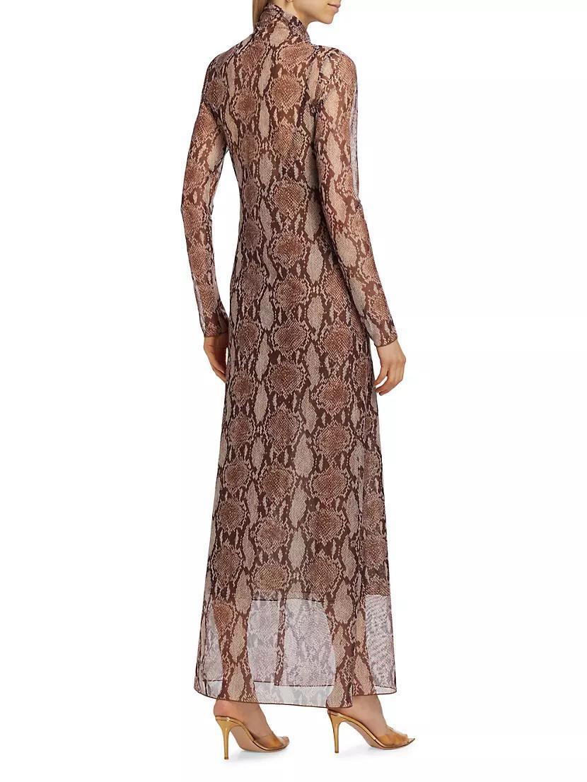 Zesty Snake Mesh Maxi Dress Product Image