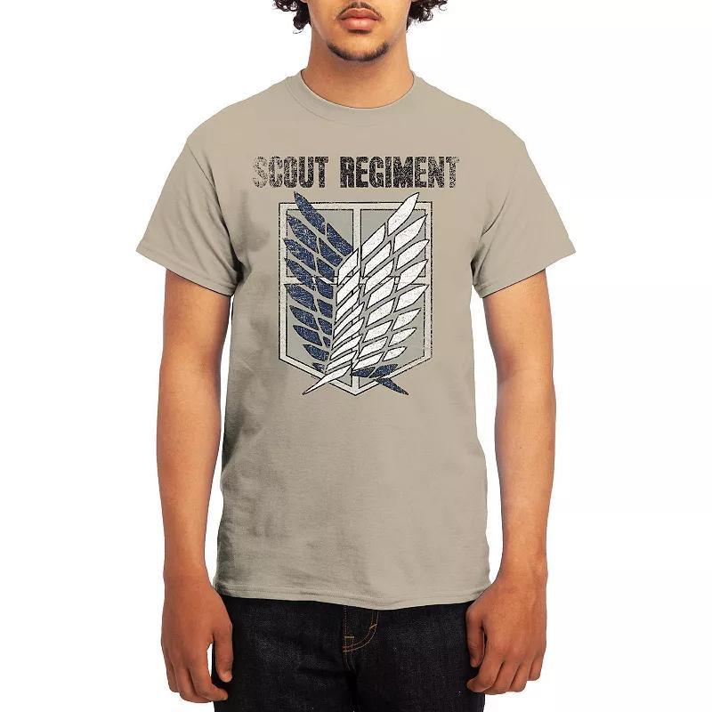 Men's Attack on Titan Distressed Survey Corps Emblem Tee, Boy's, Size: Medium, Blue Product Image