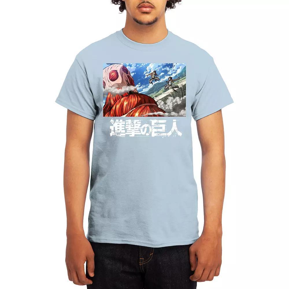 Men's Attack on Titan Action Fight Titan Clouds Tee, Boy's, Size: XXL, Lt Blue Product Image