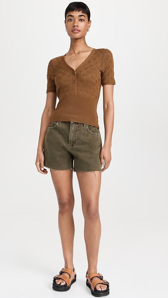 Sea Mila Pointelle V-Neck Sweater | Shopbop Product Image