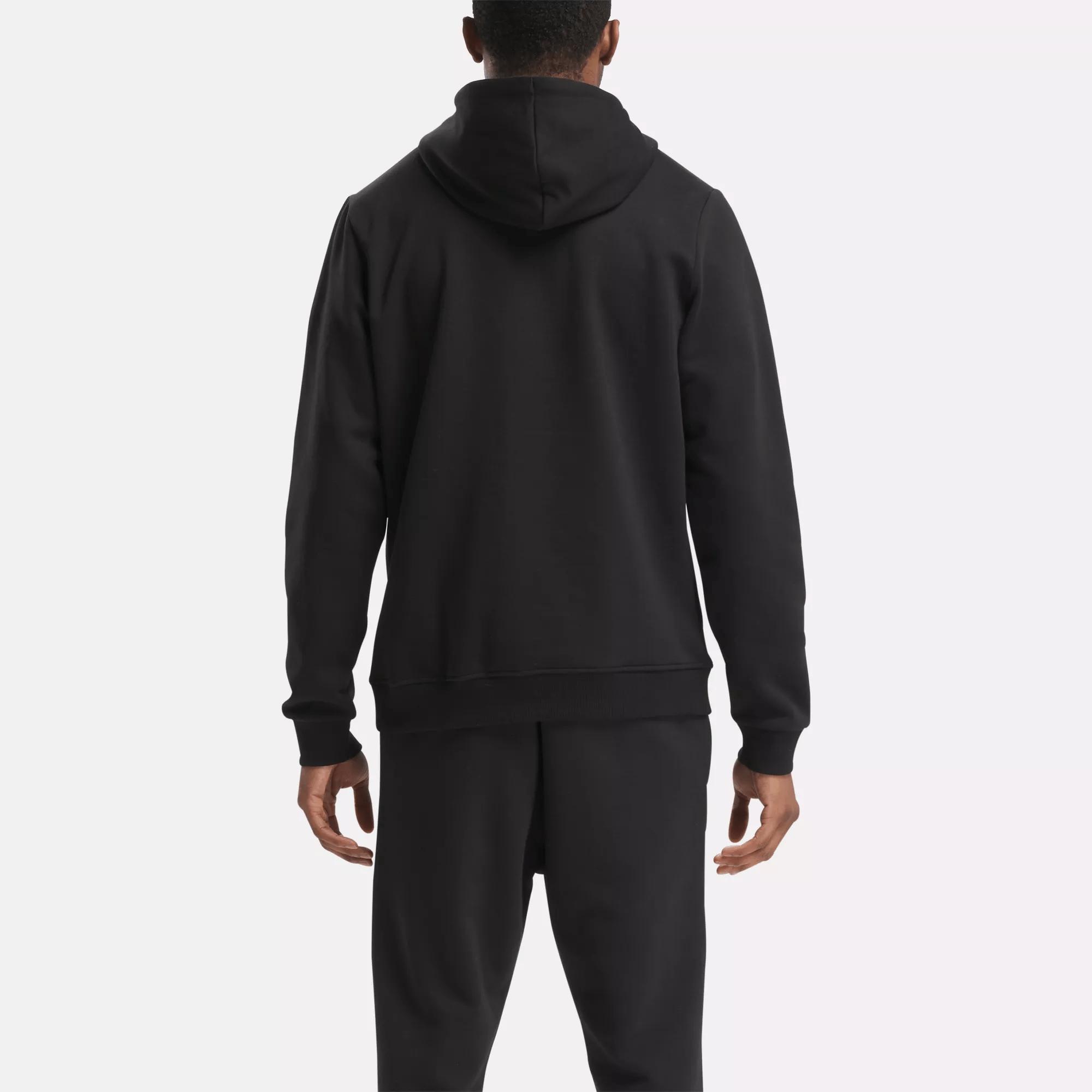 Men's Reebok Identity Fleece Stacked Logo Pullover Hoodie Male Product Image