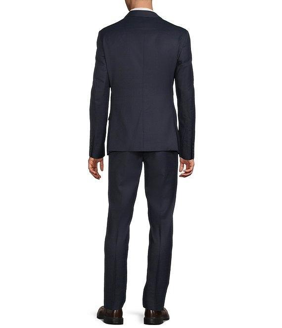 Armani Exchange Slim Fit Plaid Flat Front 2-Piece Suit Product Image
