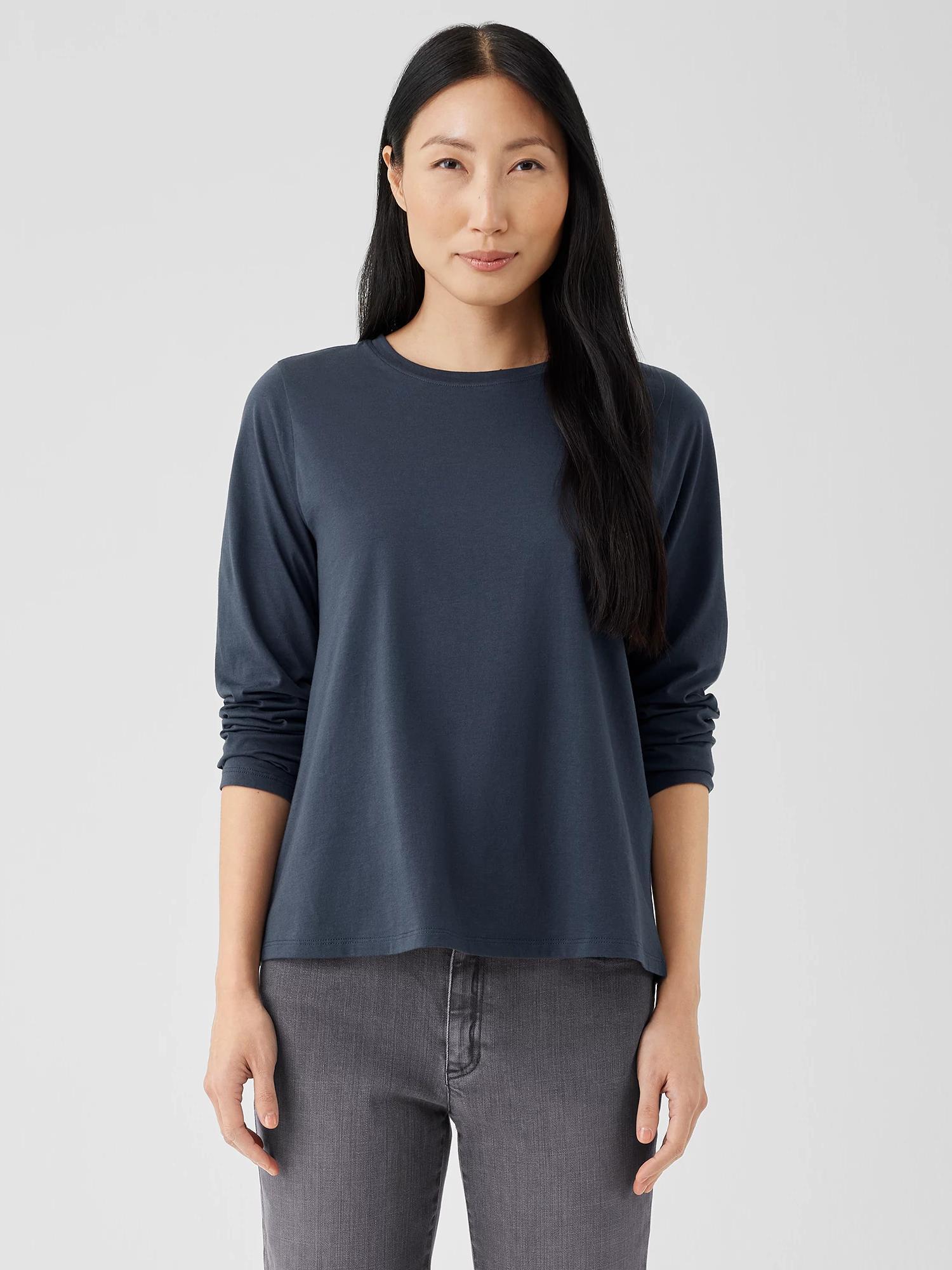 Organic Pima Cotton Jersey Long-Sleeve Tee Product Image