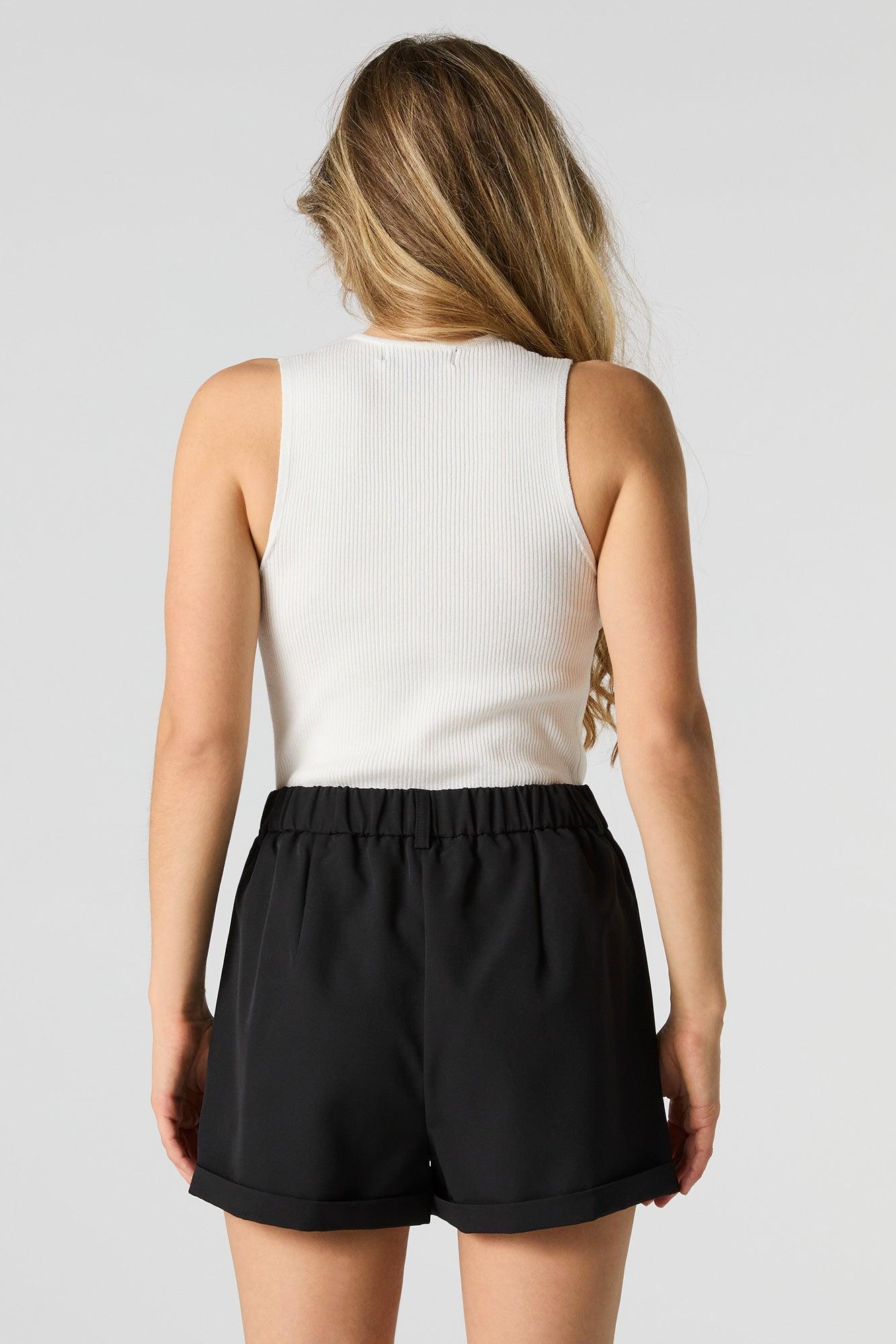 Elastic Waist Rolled Hem Short Female Product Image