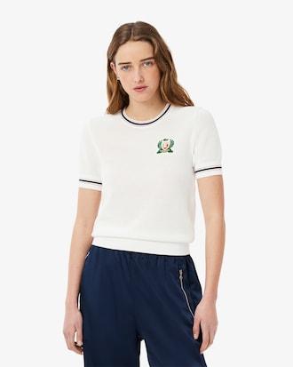 French Made Embroidered Shield Sweater Product Image