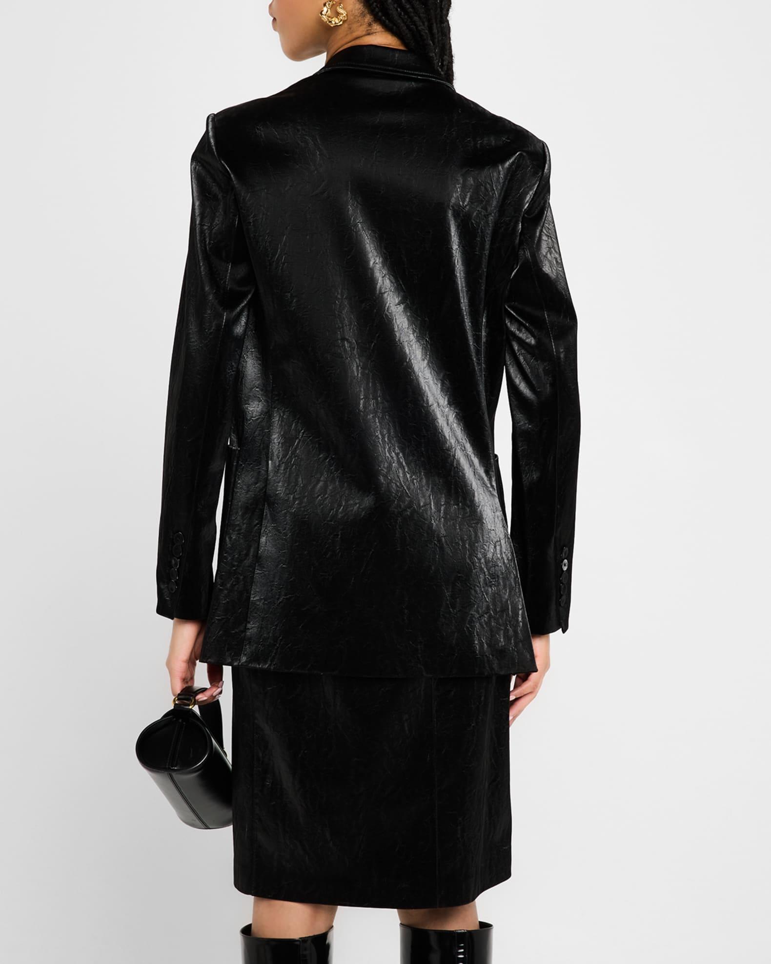Pixi Single-Button Silken Blazer Jacket Product Image