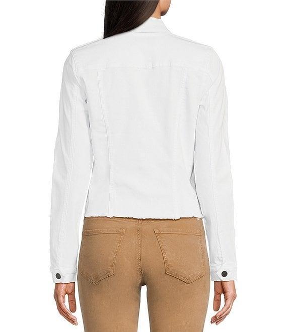 KUT from the Kloth Stretch Denim Point Collar Long Sleeve Jacket Product Image