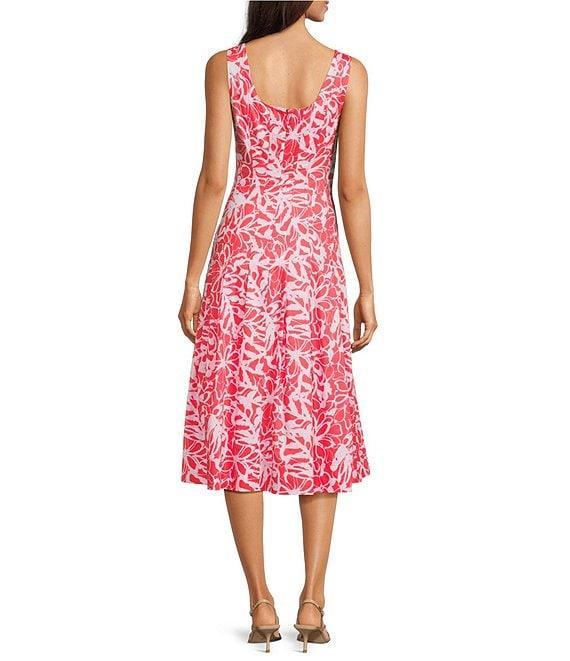 tyler boe Ginny Square Neck Sleeveless Pleated Midi Dress Product Image