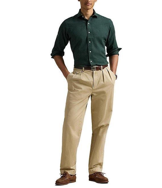 Polo Ralph Lauren Classic Fit Brushed Performance Stretch Twill Long Sleeve Woven Shirt Product Image