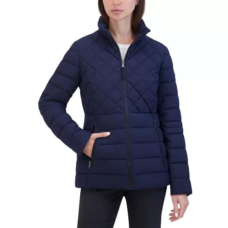 Womens Halitech Quilted Stretch Faux-Fur Trim Lightweight Jacket Product Image