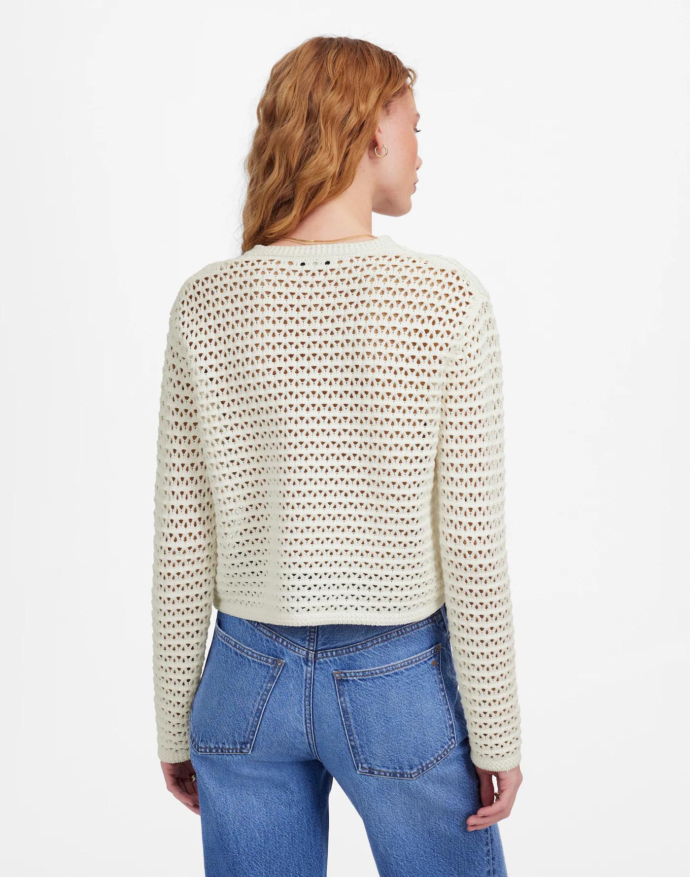 Open-Stitch Crewneck Sweater Product Image