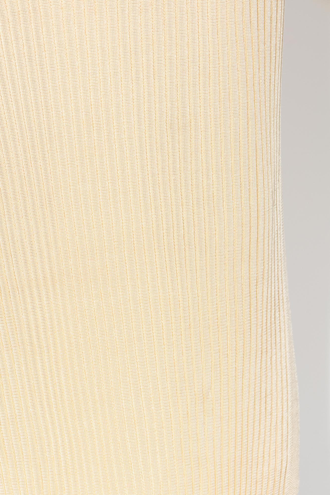 JIL SANDER Elasticated Waistband Ribbed Knit Midi Skirt In Nude Product Image