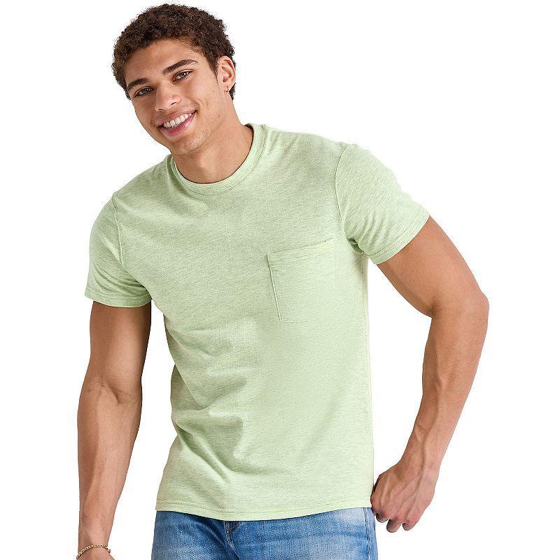 Men's Hanes Originals Tri-Blend Jersey Pocket Tee, Size: Small, Equilibrium Green Product Image