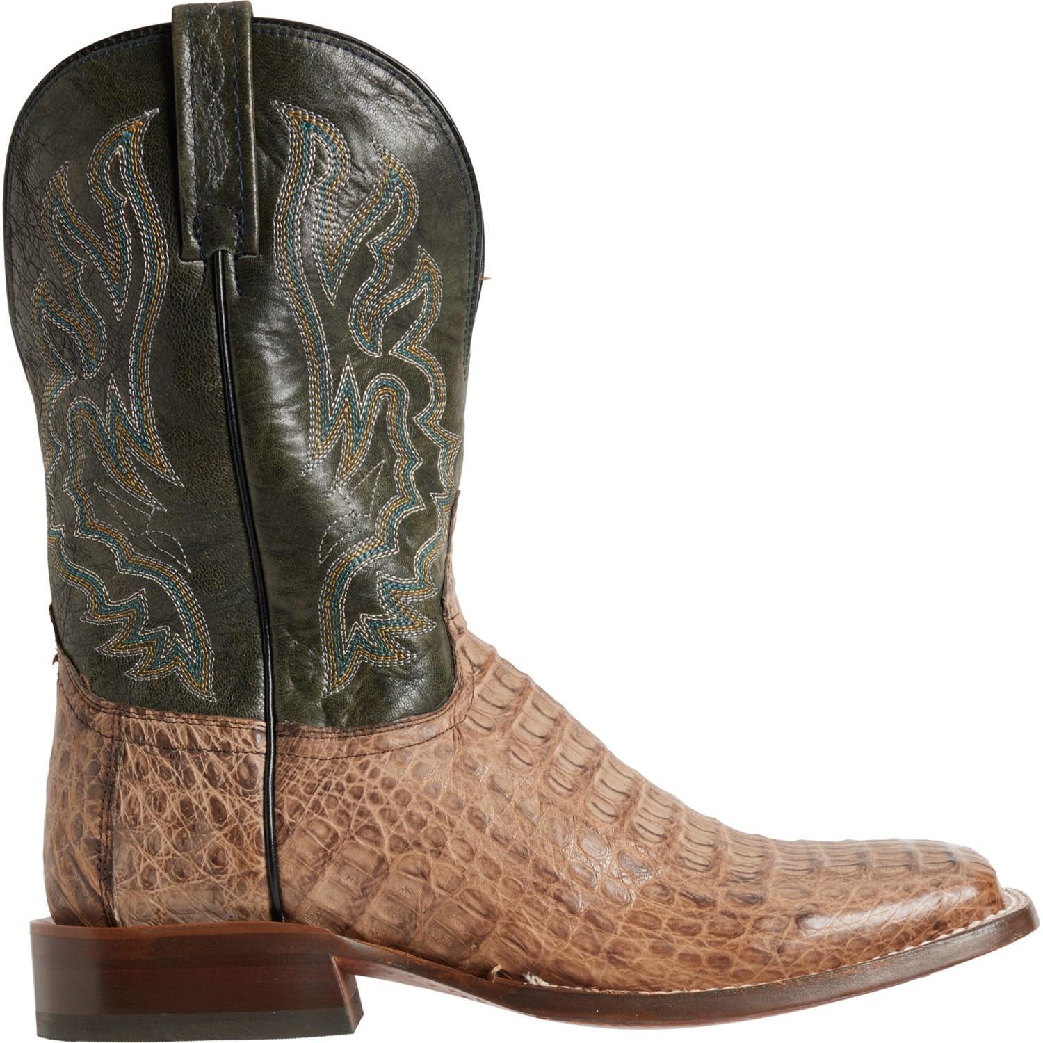 Tony Lama Marfa 11” Cowboy Boots - Caiman Leather, Square Toe (For Men) Product Image