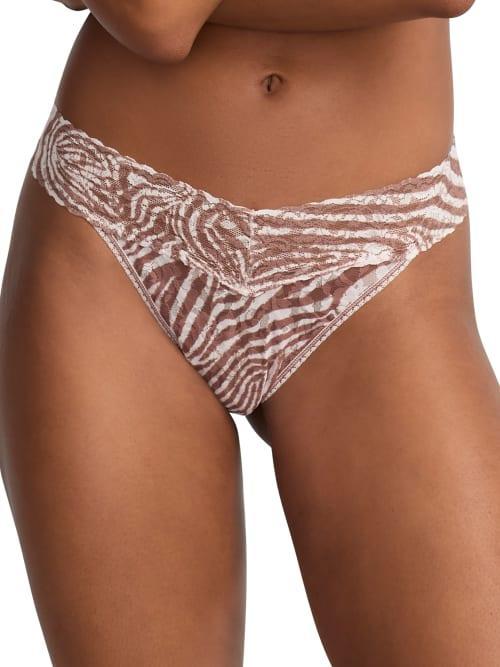 Printed Original-Rise Signature Lace Thong Product Image