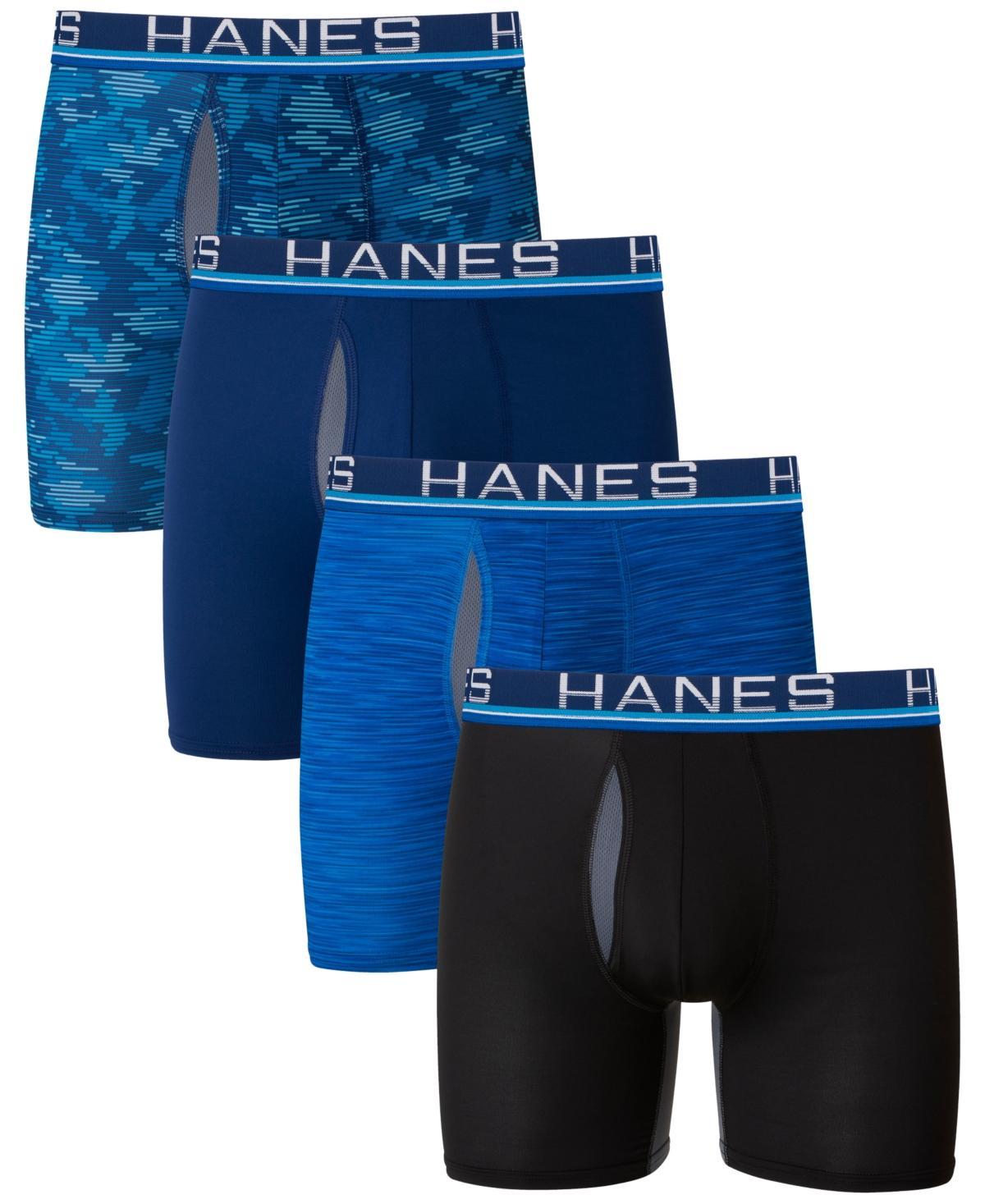 Hanes Ultimate Mens Performance Boxer Brief Underwear, X-Temp, Assorted 4-Pack 2XL Product Image